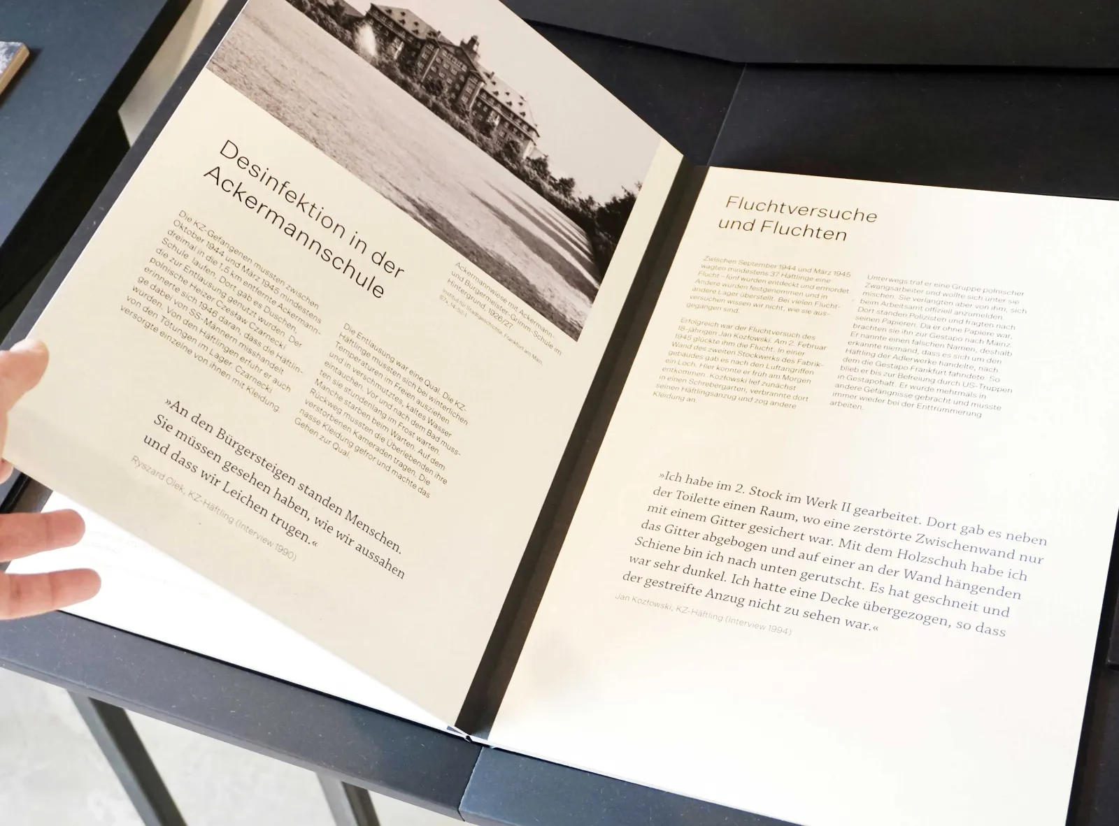 Geschichtsort Adlerwerke — Detailansicht der Ausstellungsgrafik